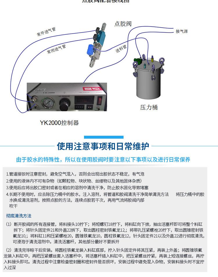 千分尺精密点胶阀 YK-31F配套线路图