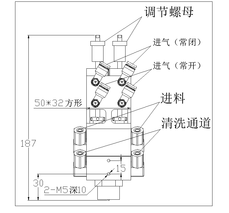 双液点胶阀设备工程图