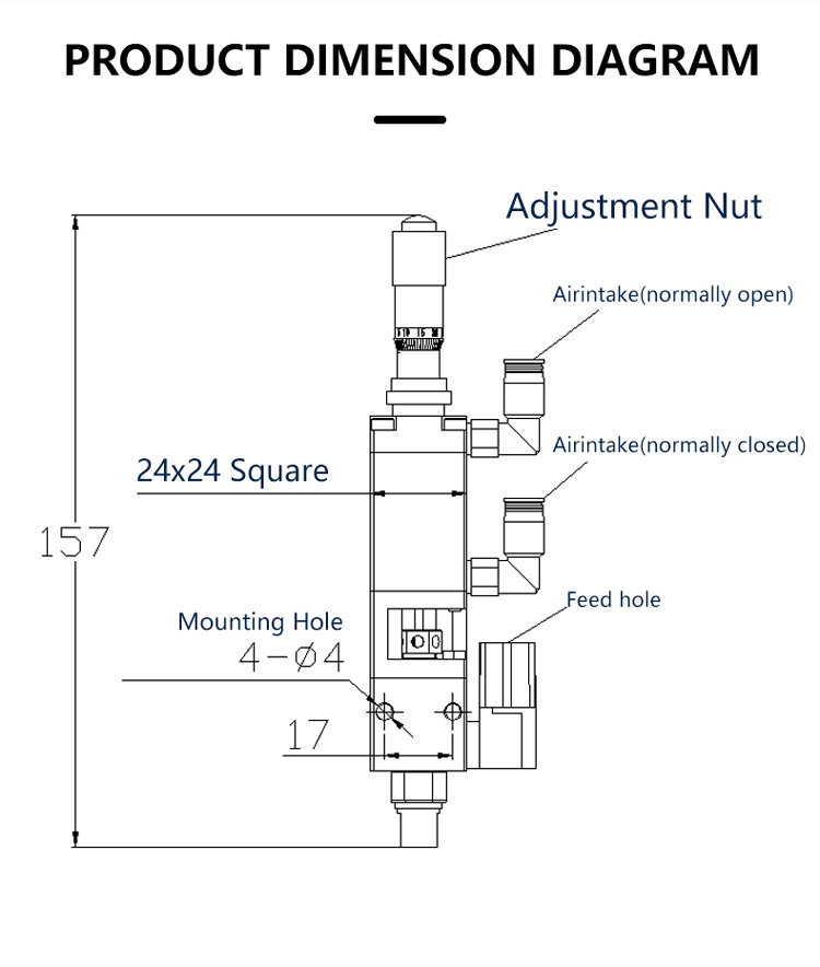 YK-31S Micrometer Spray Dispensing Valve Precision Thimble Type Aluminum Alloy Special Steel Two Position Five Pneumatic Parts