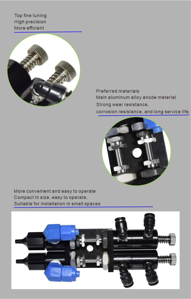 Yakoo YK-36AB Double Liquid Lifting Type Suction Valve Glue Valve Precision Glue Nozzle Dispensing Valve POM Aluminum Alloy