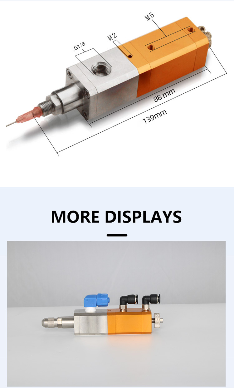 YK-32S High Precision Suck Back Suction Dispensing Valve Adjustable Precision Glue Dispenser Valve for Fluid Control