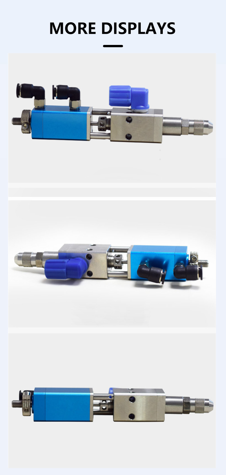 YK-32F Precision Aluminum Alloy Special Steel Double Action Needle Smart Pneumatic Thimble Dispensing Valve High Viscosity