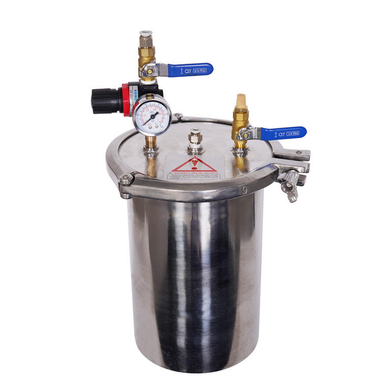 Customized 1-15L 304 Stainless Steel Pressure Tank Easy-to-Operate Clamp Dispenser for Glue Barrel