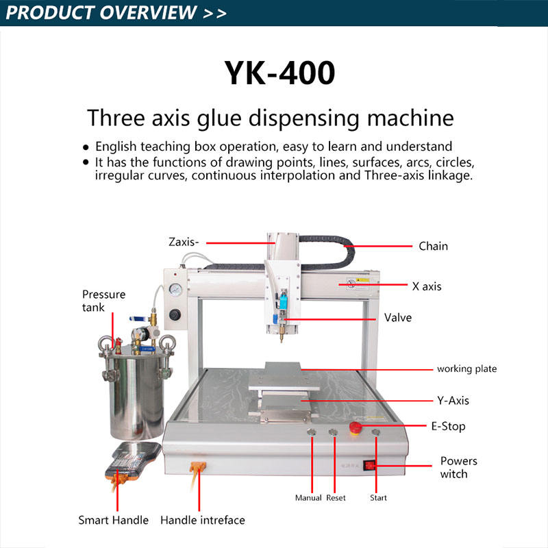 YK-400 Automatic ab Glue Dispensing Machine 3 Axis Glue Dispensing Machine Glue Dispensing Machine