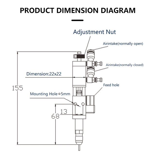 YK-32F Precision Aluminum Alloy Special Steel Double Action Needle Smart Pneumatic Thimble Dispensing Valve High Viscosity