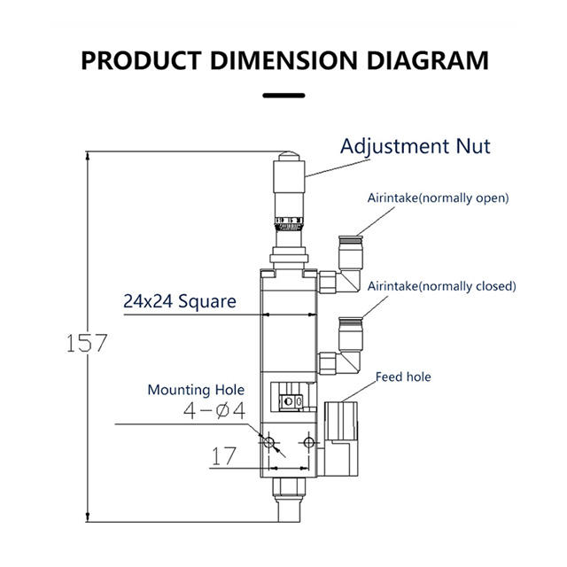 YK-31S Micrometer Spray Dispensing Valve Precision Thimble Type Aluminum Alloy Special Steel Two Position Five Pneumatic Parts