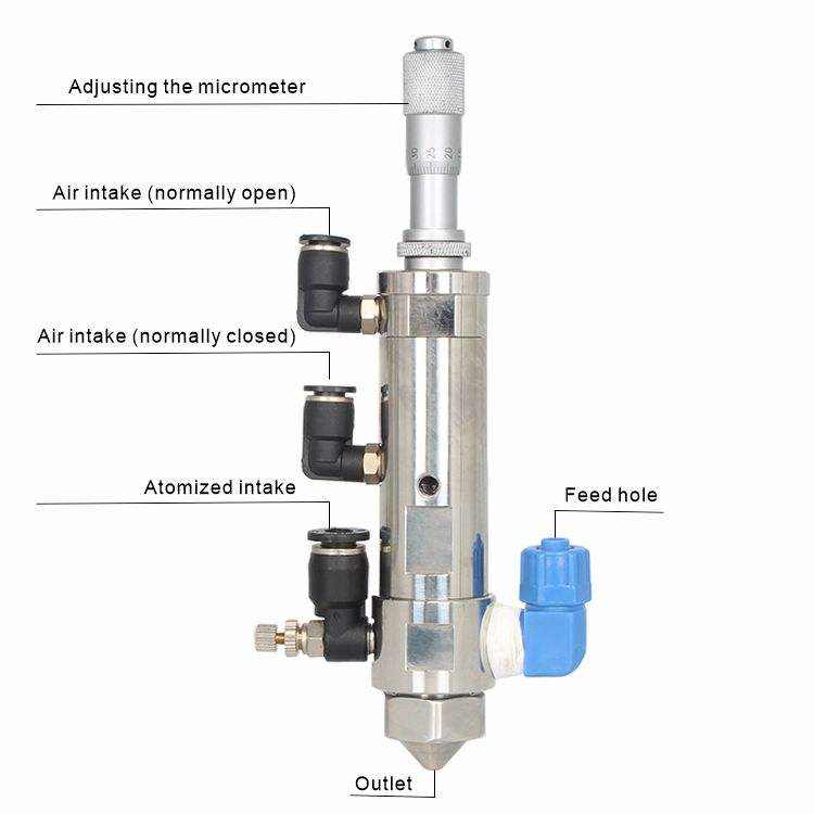 YK-62 Stainless Steel Small Flow Spray Dispensing Valve Pneumatic Parts Glue Dispenser Nozzle