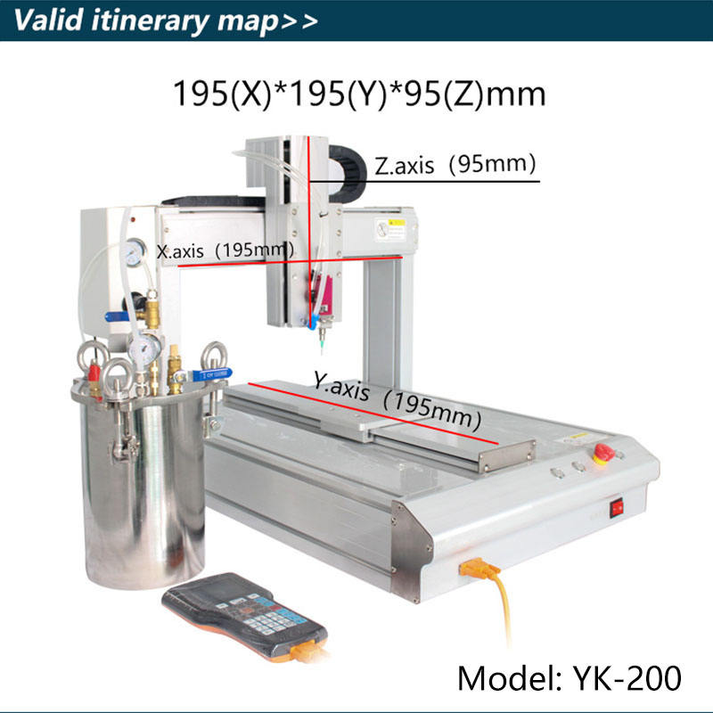 YK-200 Jewelry Glue Dispensing Machine Glue Dispenser with Jet Valve Led Glue Dispenser for Handicraft Production