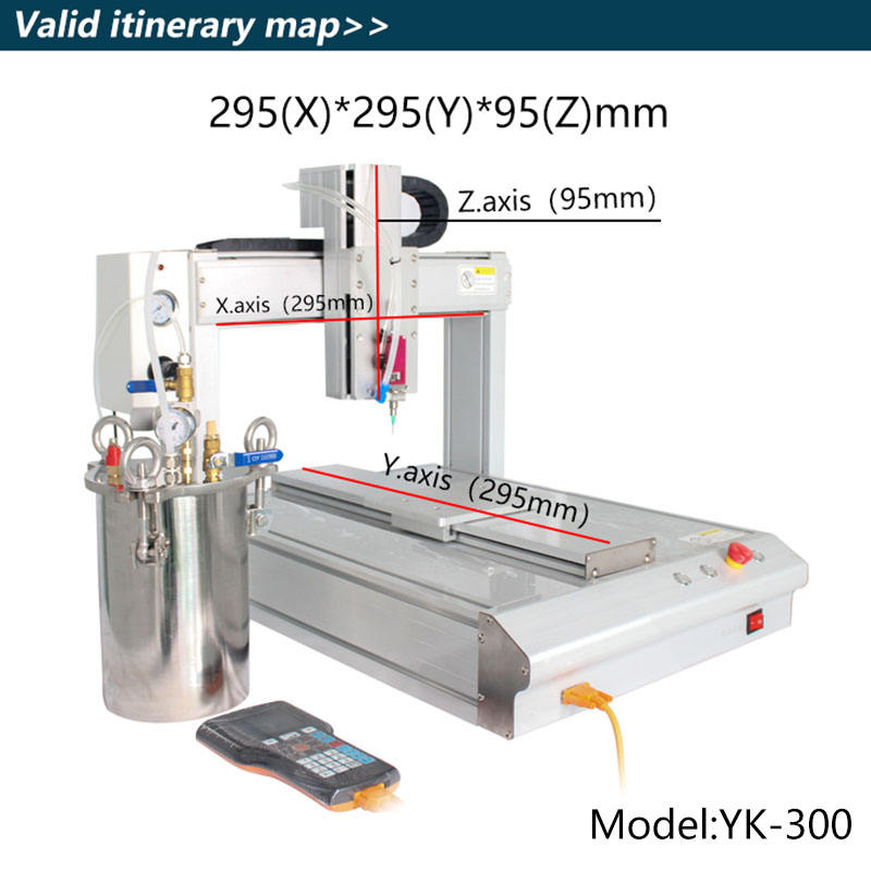YK-300 Automatic Glue Dispenser Paint/epoxy/silicone/pvc Glue Jet Dispenser Glue-dispensers for Printing Industry