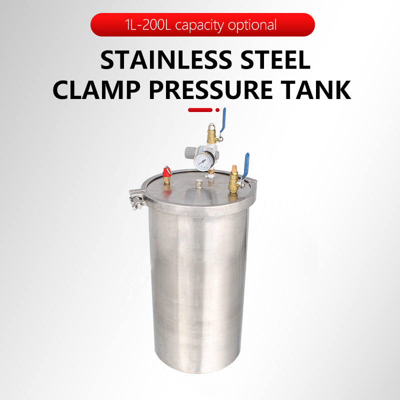 Industrial 1L 304 Stainless Steel Pressure Tank 1 Liter Vessel for Manufacturing Plant & Farm Spraying