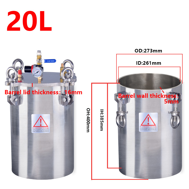 Professional Duty 20L 304 Stainless Steel High Pressure Vessels for Spraying Machine