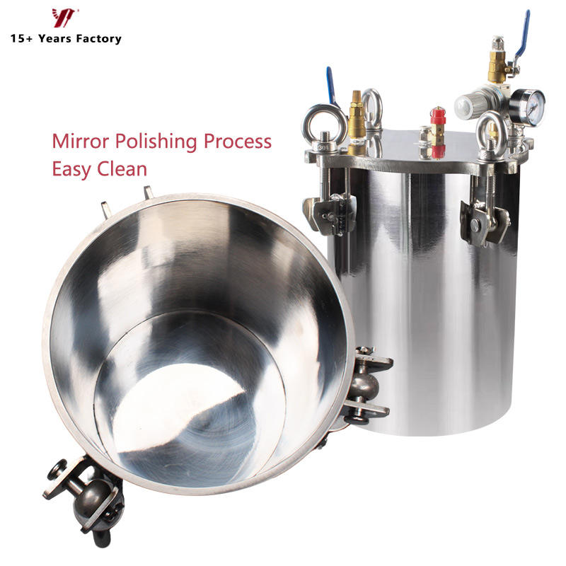 YaHong Pressure Vessel 1-120L 1-8 Bar | Food Grade 304/316 Stainless Steel | Liquid Storage Tank | Custom Sizes | Flange |