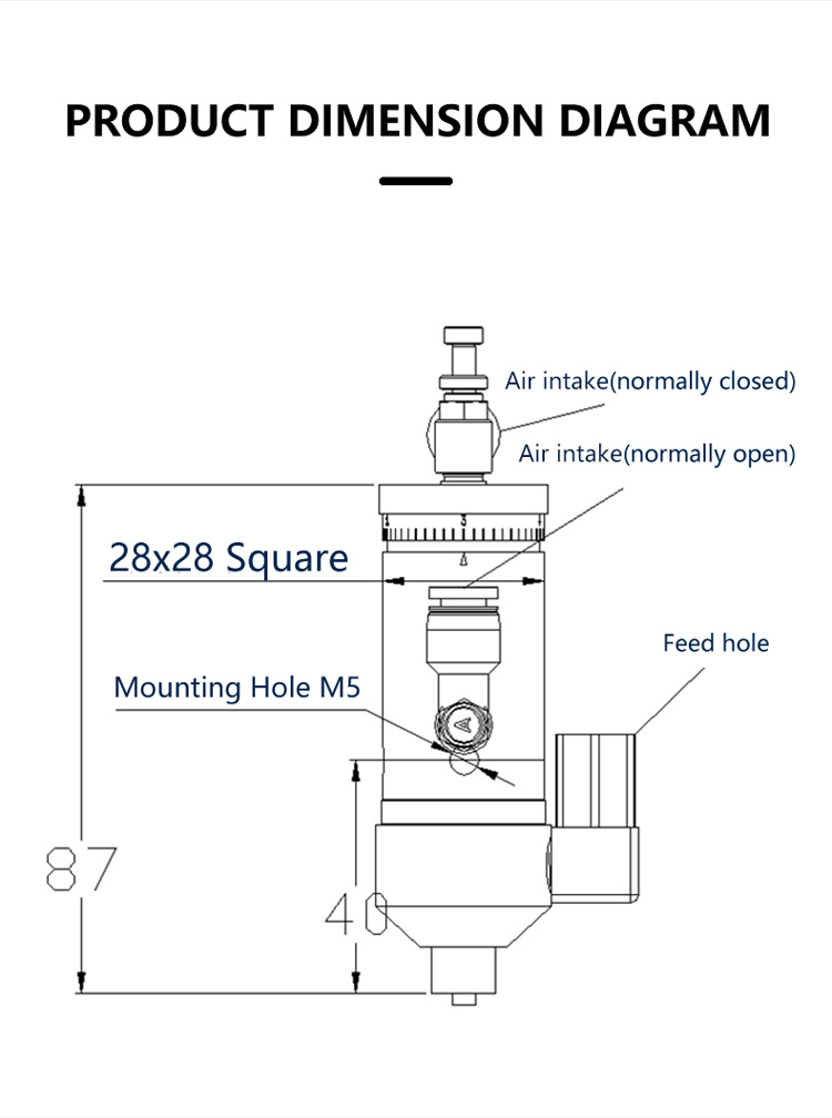 Precision YK-61 Single Liquid Smart Thimble Dispensing Valve Double Acting Diaphragm Type Anaerobic Pneumatic Parts