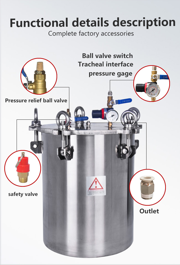 Professional Duty 20L 304 Stainless Steel High Pressure Vessels for Spraying Machine