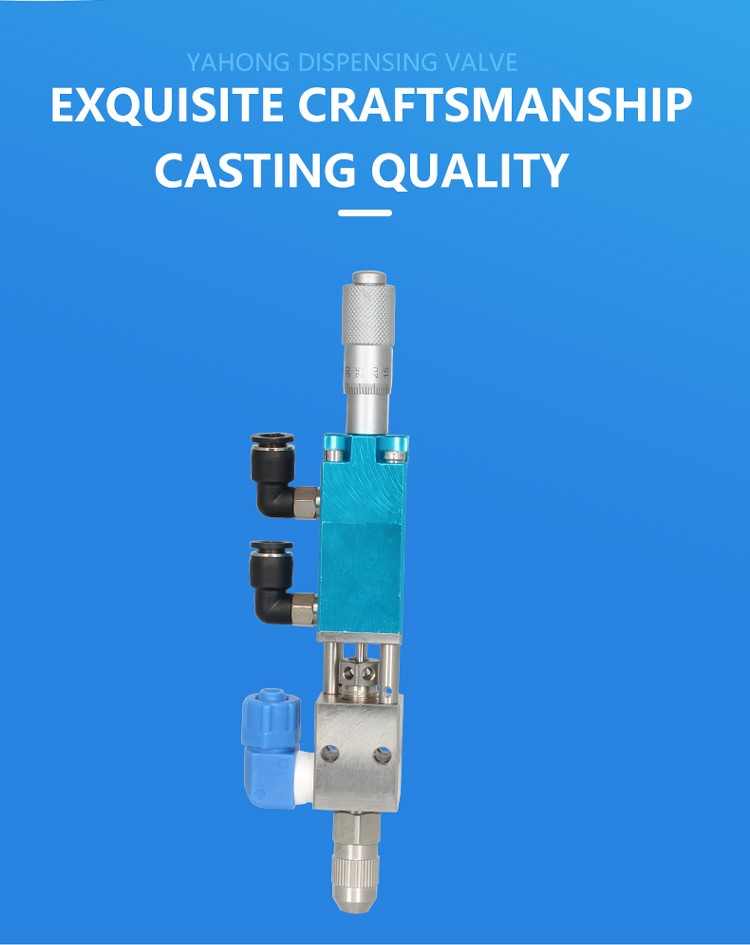 Precision YK-31 Single Liquid Compound Smart Pneumatic Thimble Dispensing Valve Stainless Steel Glue Dispenser Nozzle