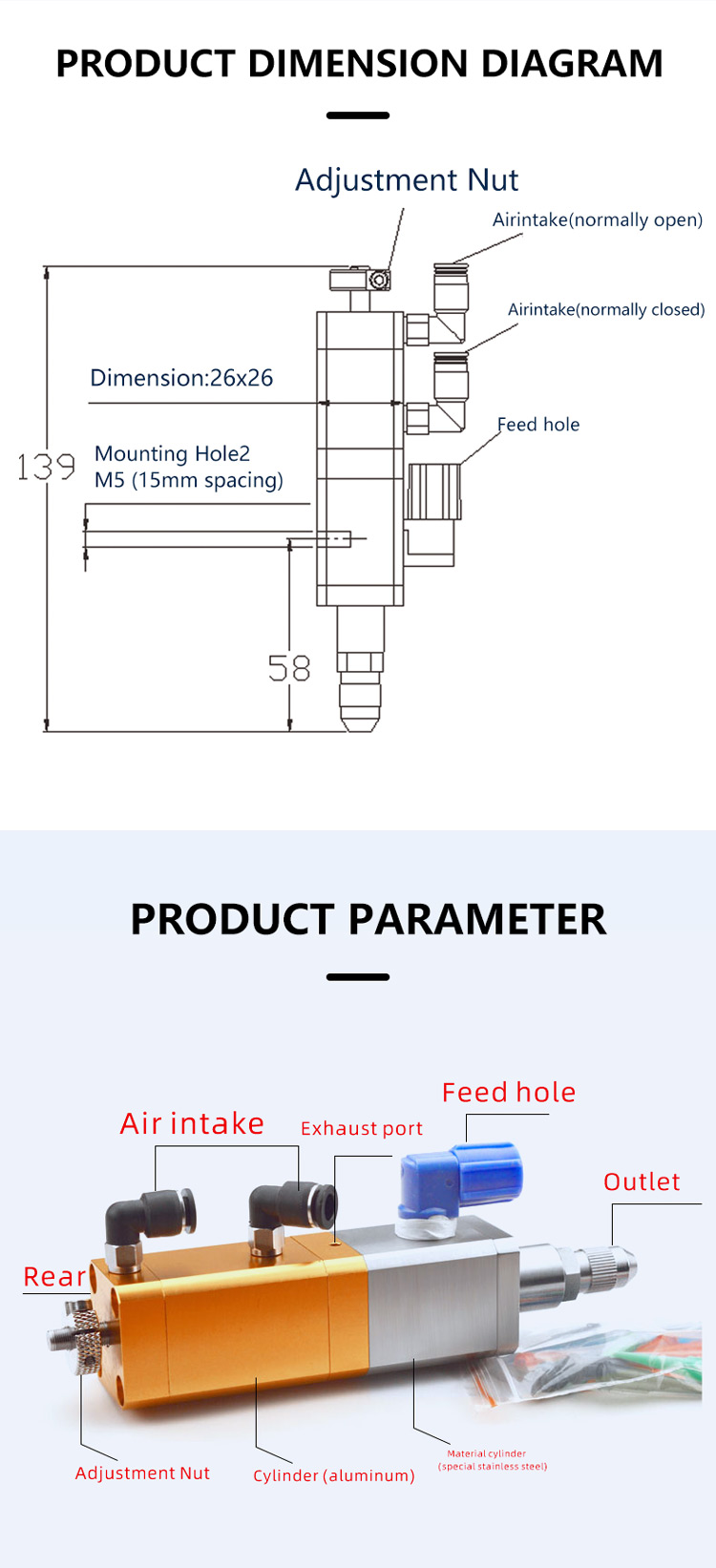 YK-32S High Precision Suck Back Suction Dispensing Valve Adjustable Precision Glue Dispenser Valve for Fluid Control