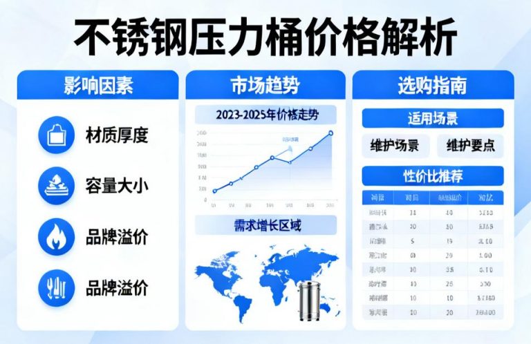 不锈钢压力桶价格解析|影响因素、市场趋势与选购指南