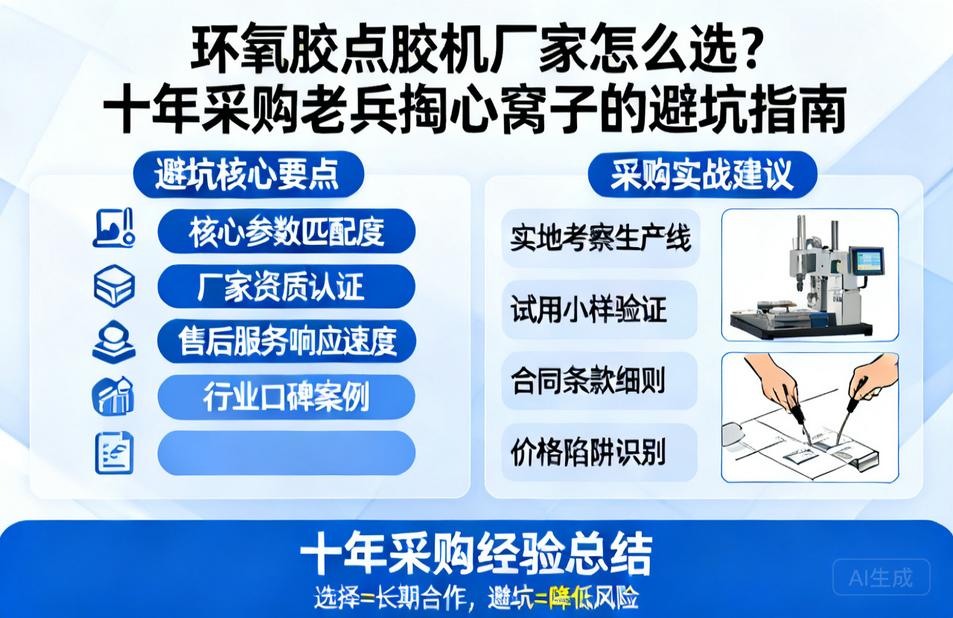 环氧胶点胶机厂家怎么选?十年采购老兵掏心窝子的避坑指南