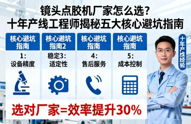 镜头点胶机厂家怎么选？十年产线工程师揭秘五大核心避坑指南