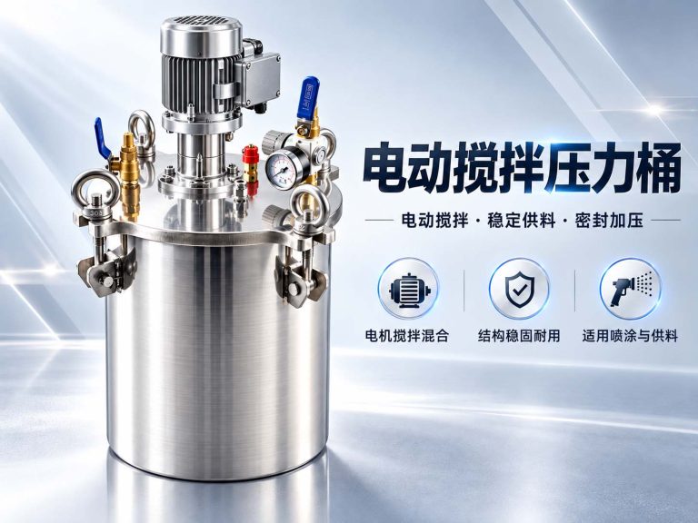 电动搅拌压力桶厂家|高效混合与稳定供料,助力工业涂装智能升级