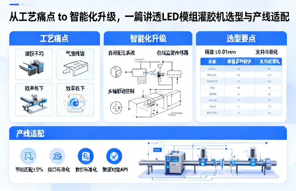LED模组灌胶机|从工艺痛点 to 智能化升级，一篇讲透选型与产线适配