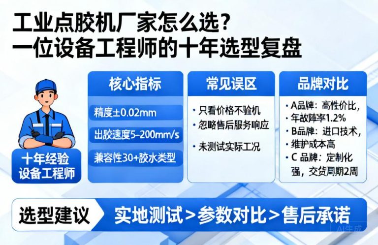 工业点胶机厂家怎么选？一位设备工程师的十年选型复盘