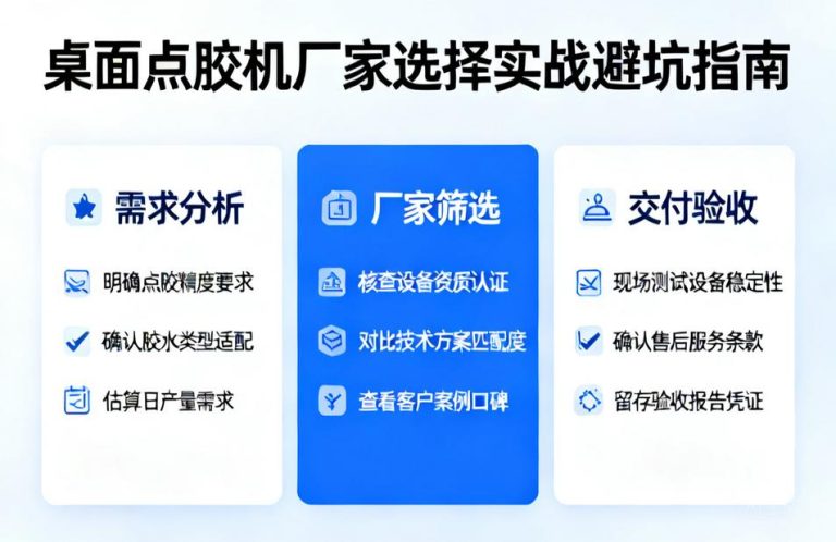 桌面点胶机厂家怎么选?从需求到交付的实战避坑指南
