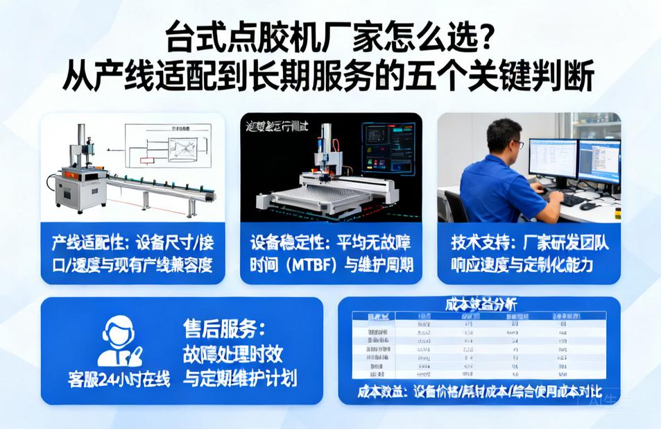 台式点胶机厂家怎么选?从产线适配到长期服务的五个关键判断