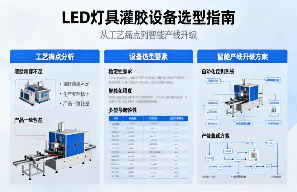 LED灯具灌胶设备选型指南|从工艺痛点 to 智能产线升级