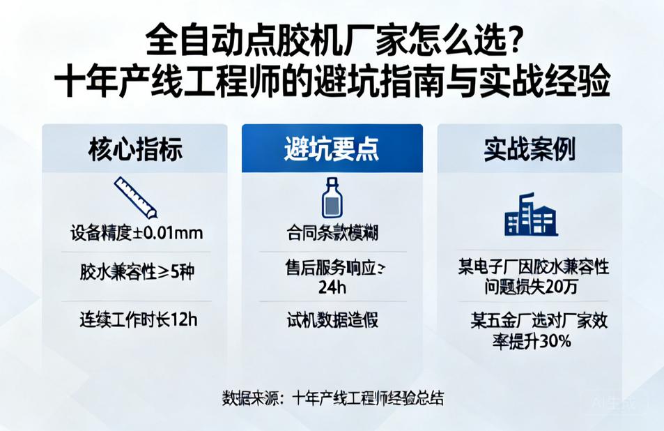 全自动点胶机厂家怎么选？十年产线工程师的避坑指南与实战经验