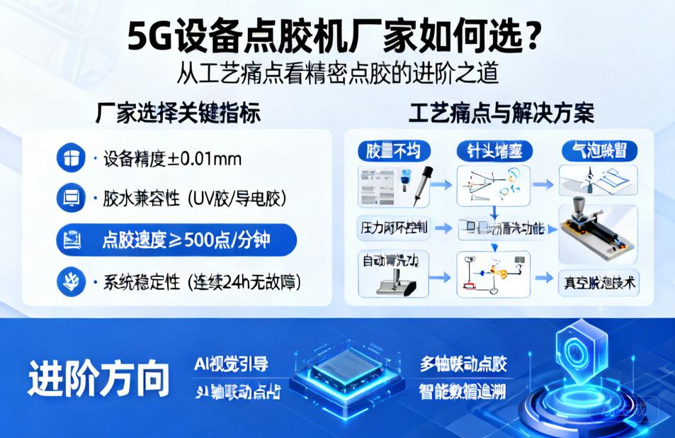 5G设备点胶机厂家如何选?从工艺痛点看精密点胶的进阶之道
